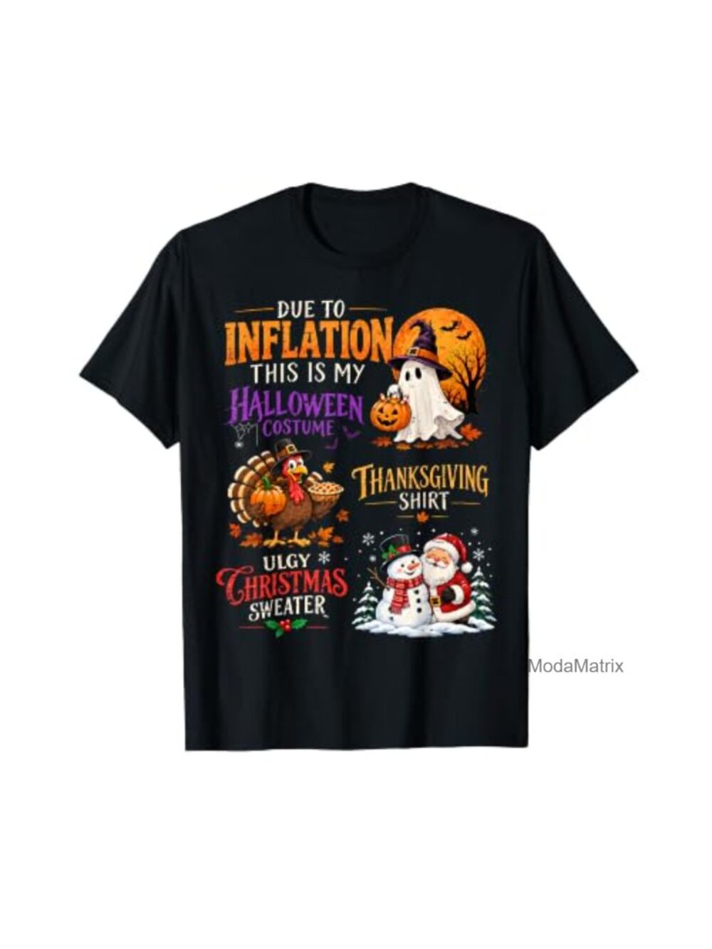 Due to Inflation Funny Halloween Costume Short Sleeve T-Shirt